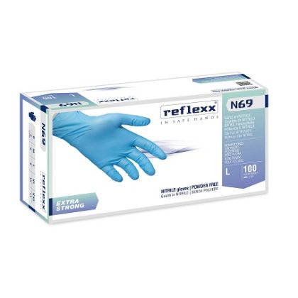 REFLEXX N69 guanti in nitrile s/polvere 100 pz. - L